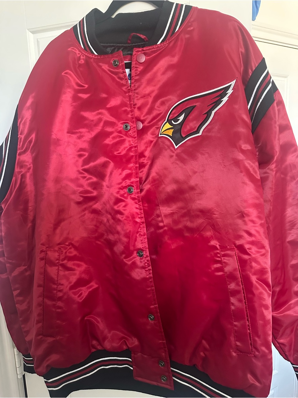 STARTER Red and Black Quilted Lined Jacket